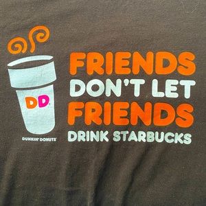 Anti-Starbucks Dunkin Donuts T-shirt